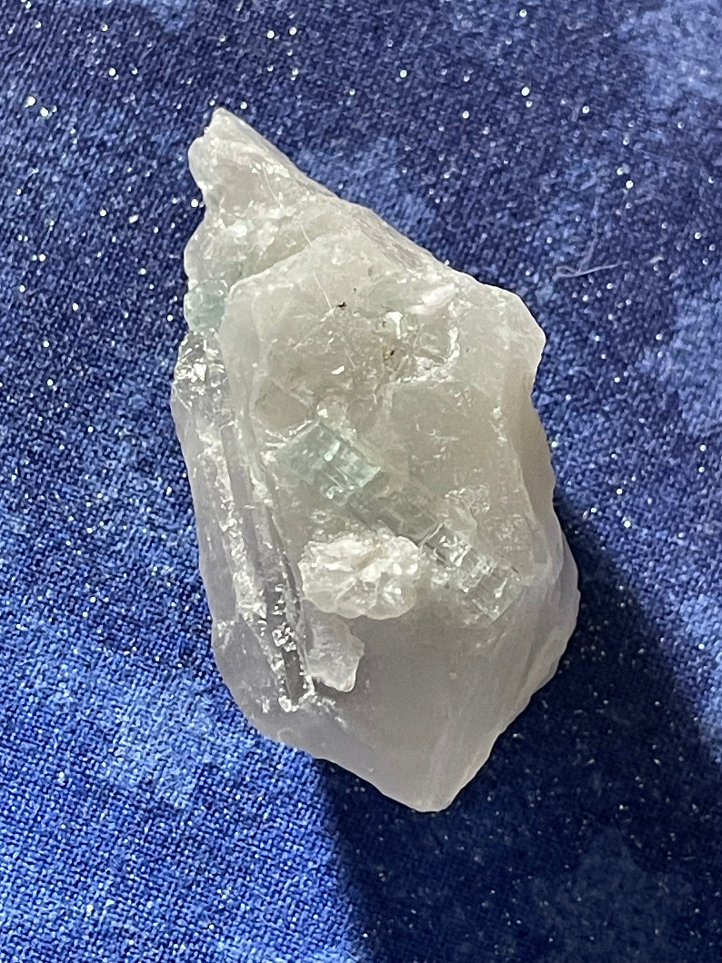 Quartz with Small, Blue Tourmaline Inclusions