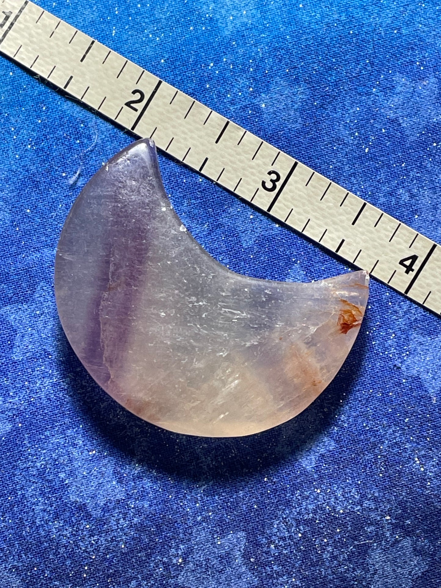 Rainbow Fluorite Crescent Moon