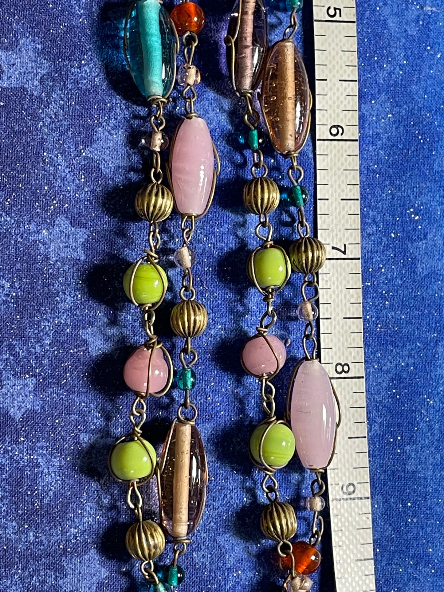 Vintage Copper & Bead Necklace
