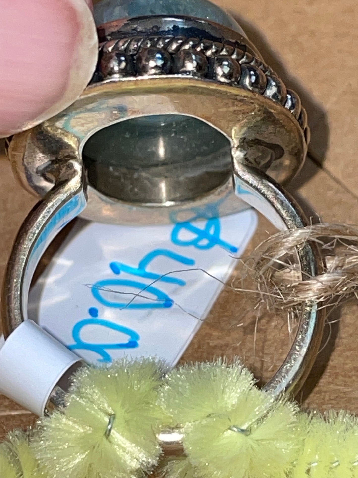 Aquamarine Cabochon Sterling Silver Ring