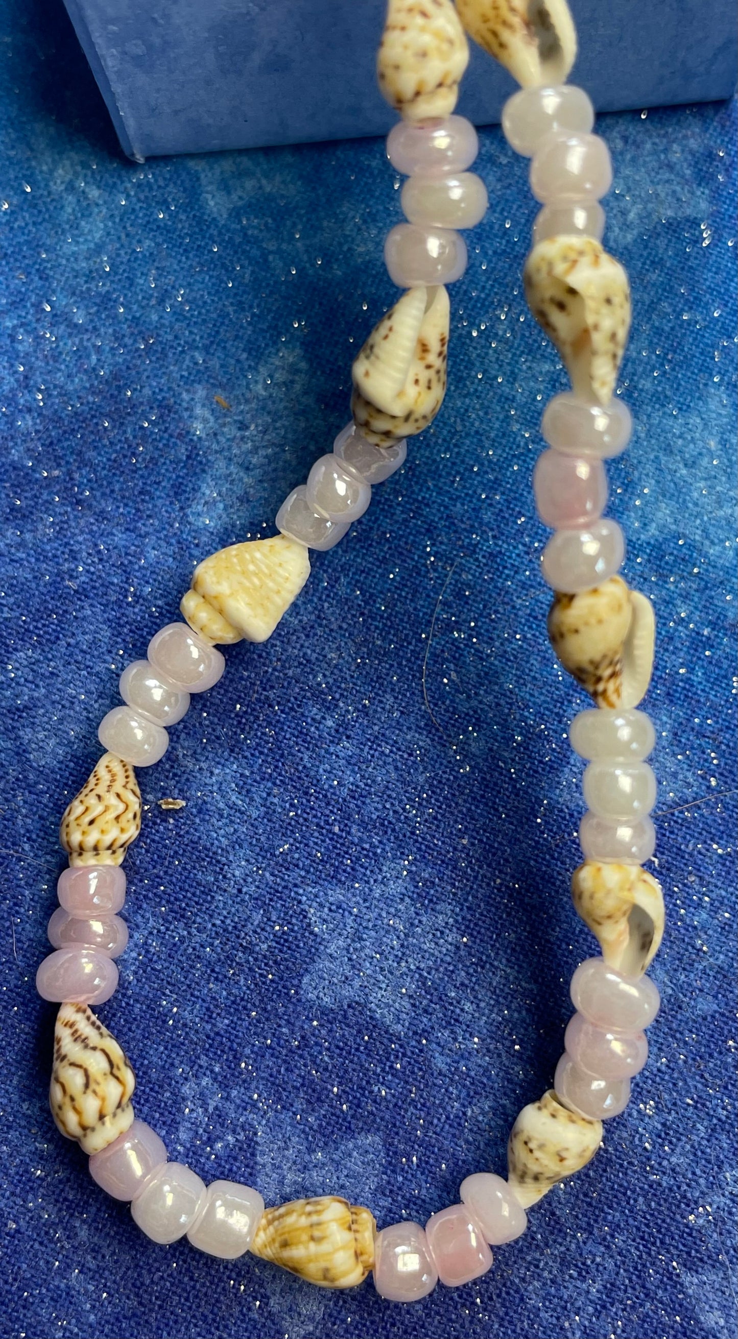 Seashell & Iridescent Bead Necklace