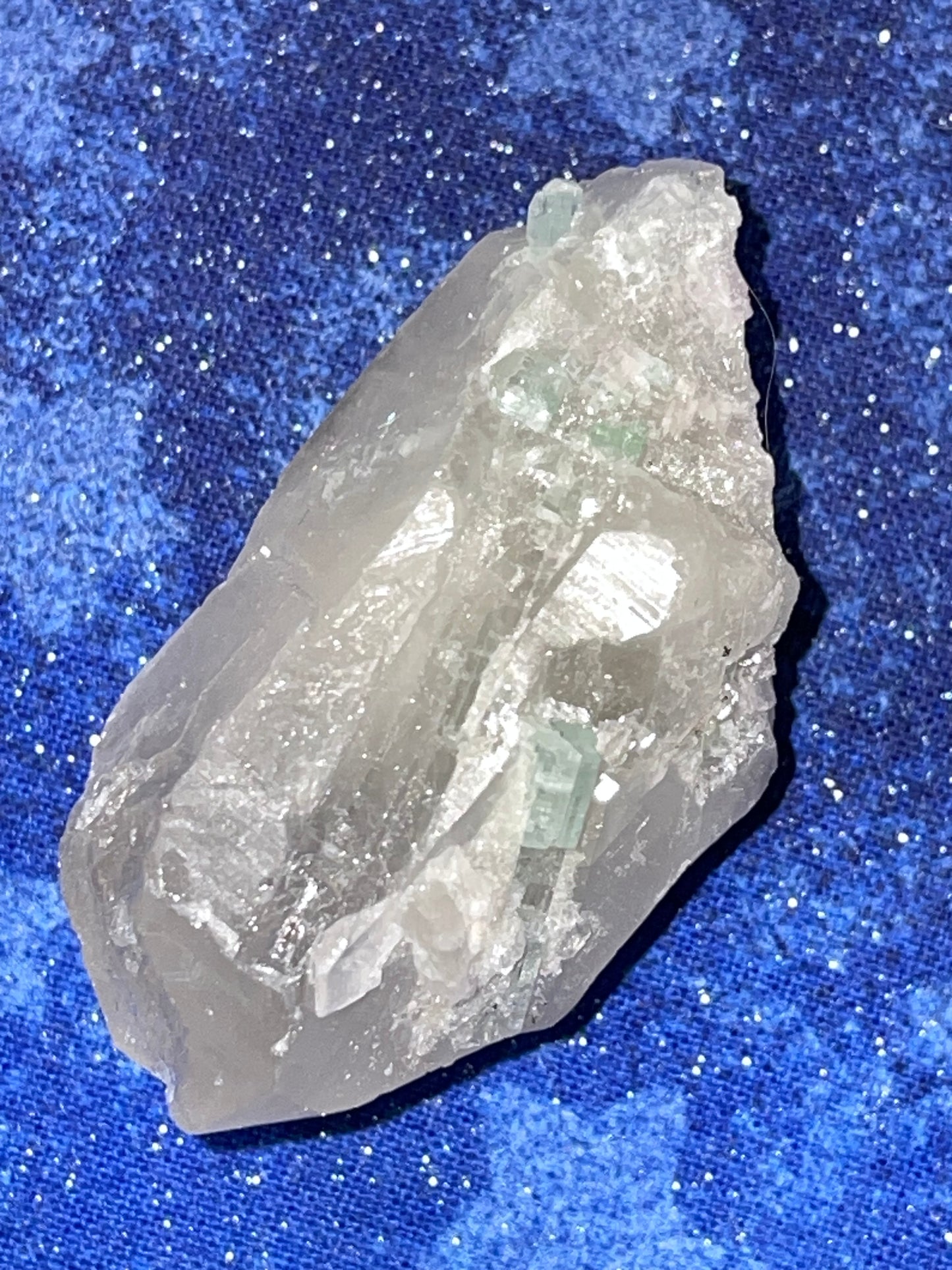 Quartz with Small, Blue Tourmaline Inclusions