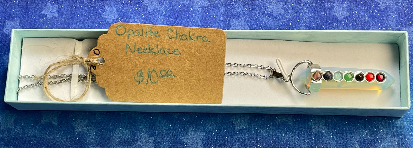 Opalite Point Chakra Necklace