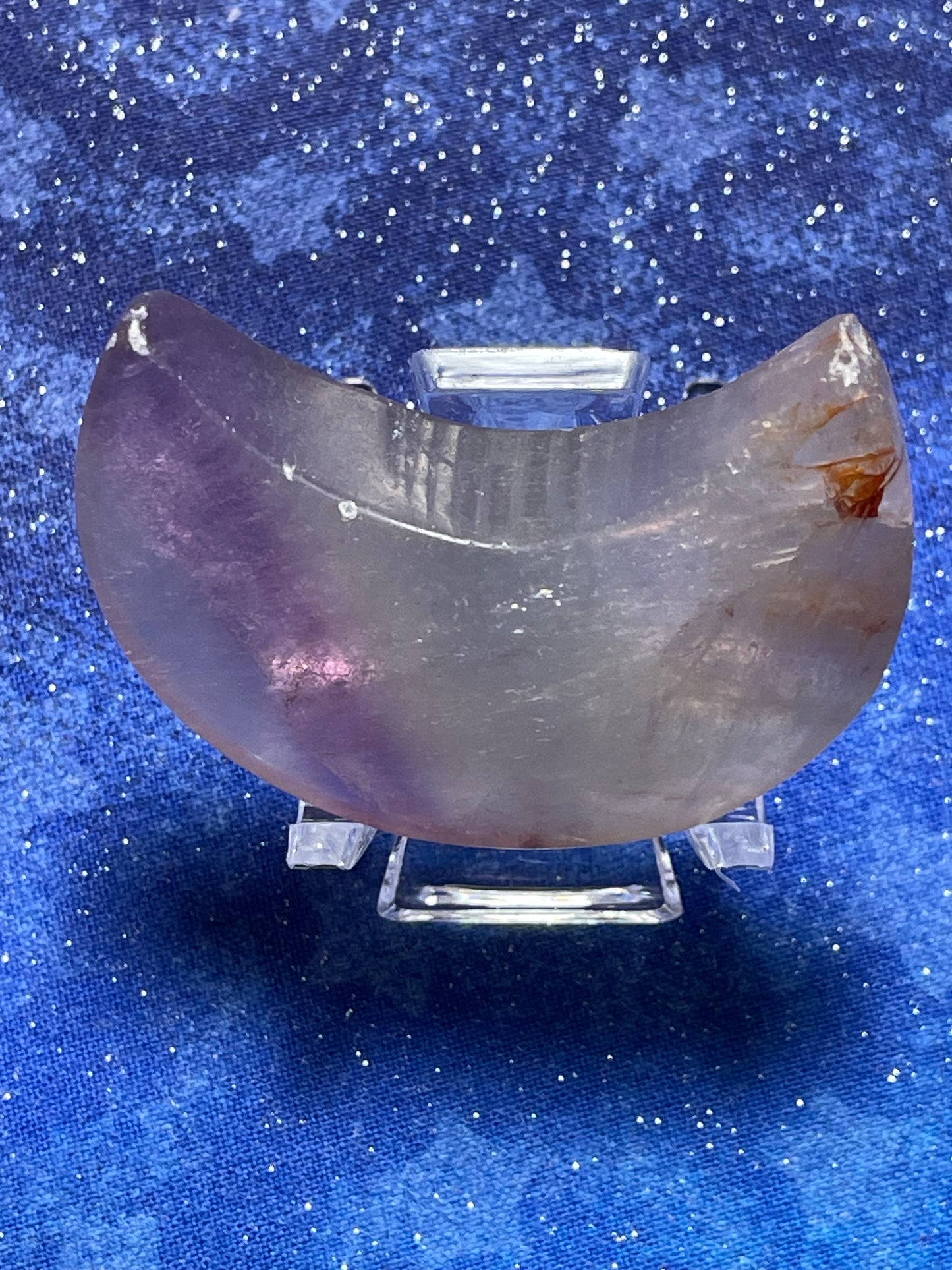 Rainbow Fluorite Crescent Moon