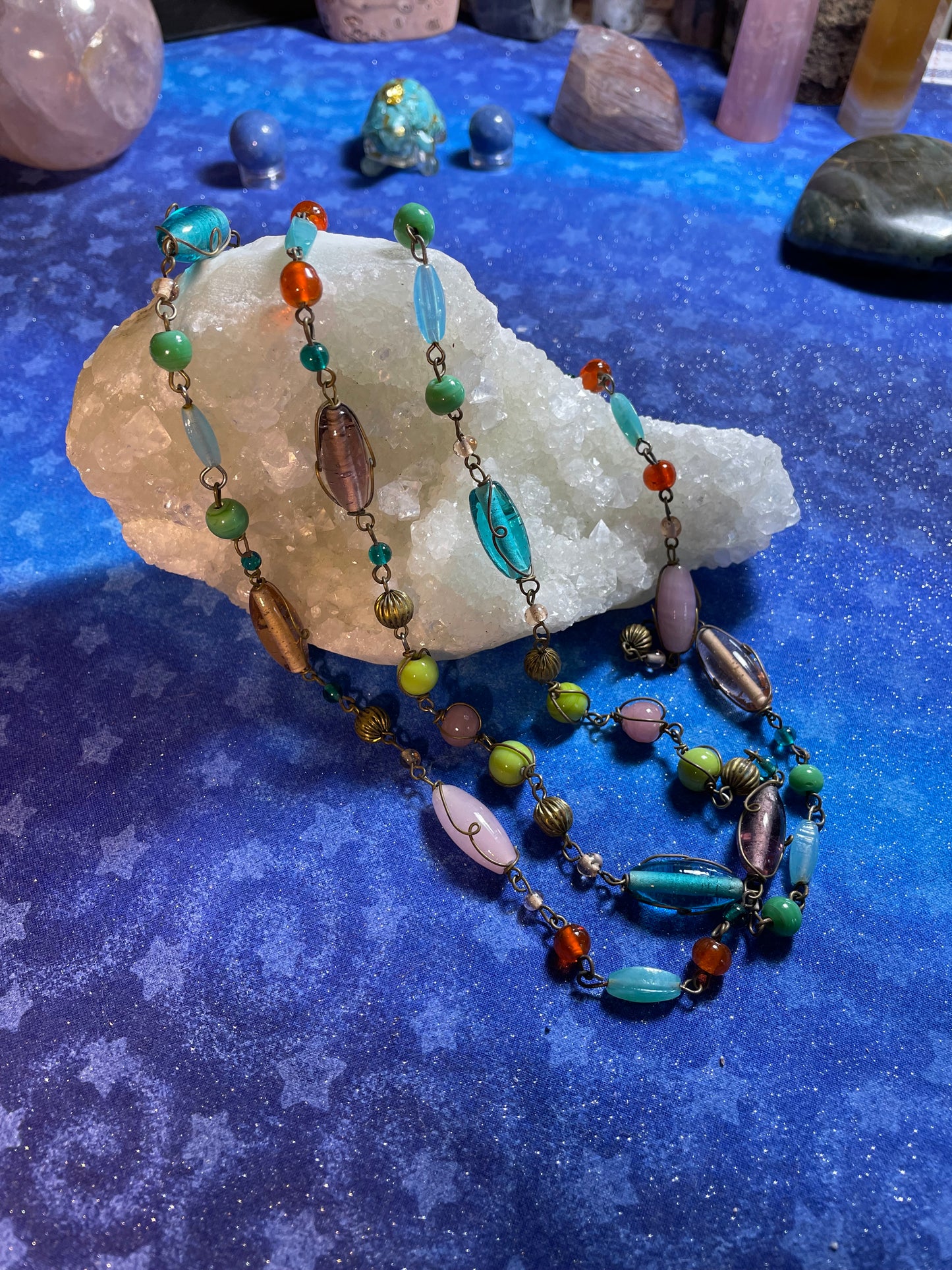 Vintage Copper & Bead Necklace