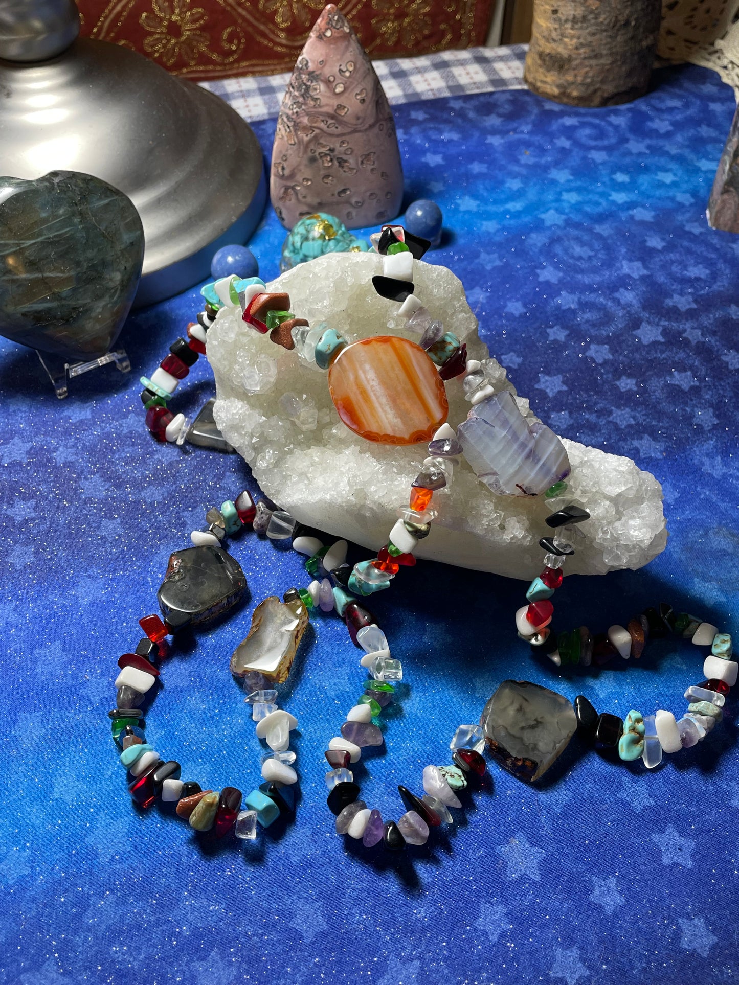 Agate & Multi Stone Necklace