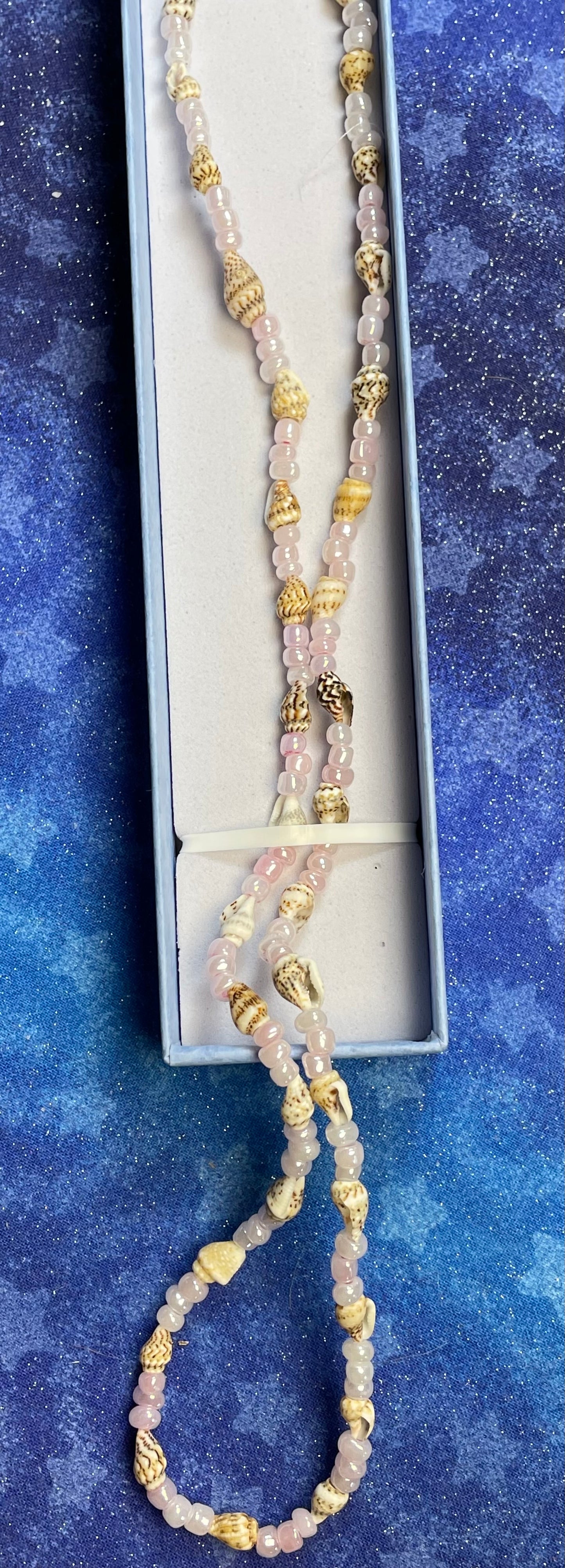 Seashell & Iridescent Bead Necklace