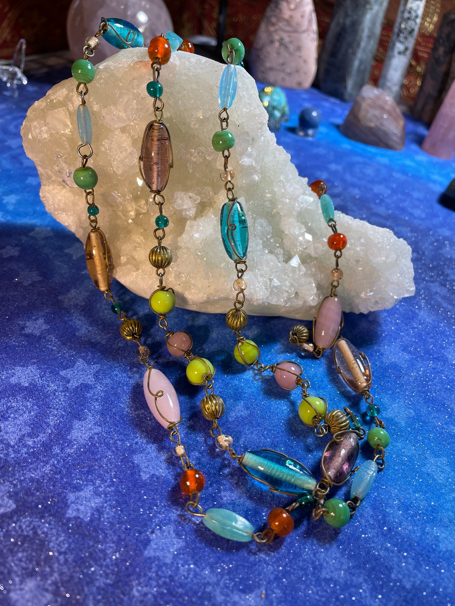 Vintage Copper & Bead Necklace