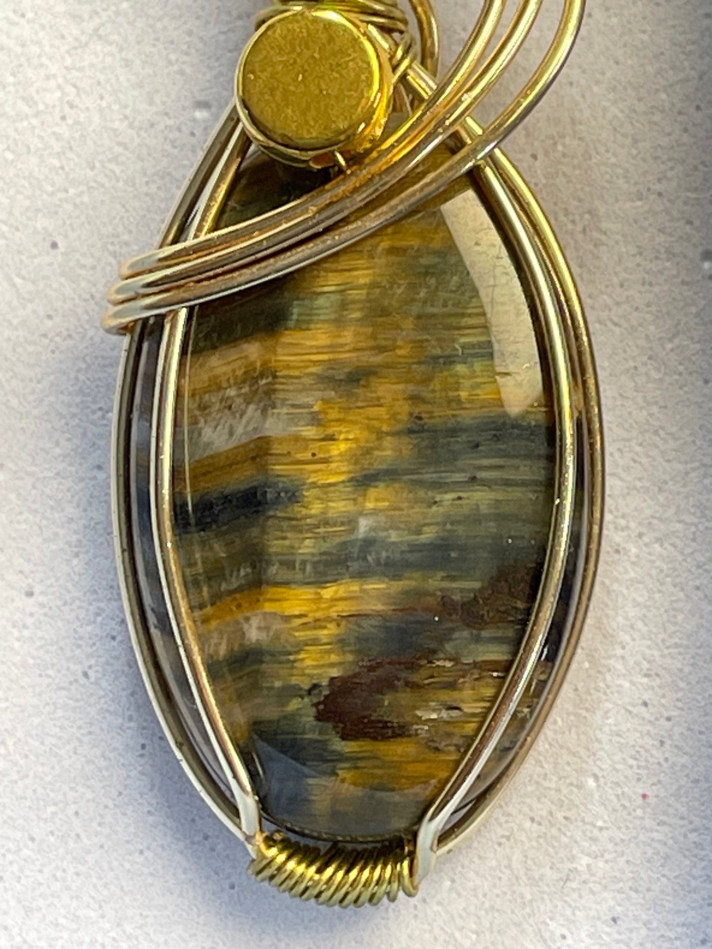 Blue & Gold Tiger’s Eye Necklace