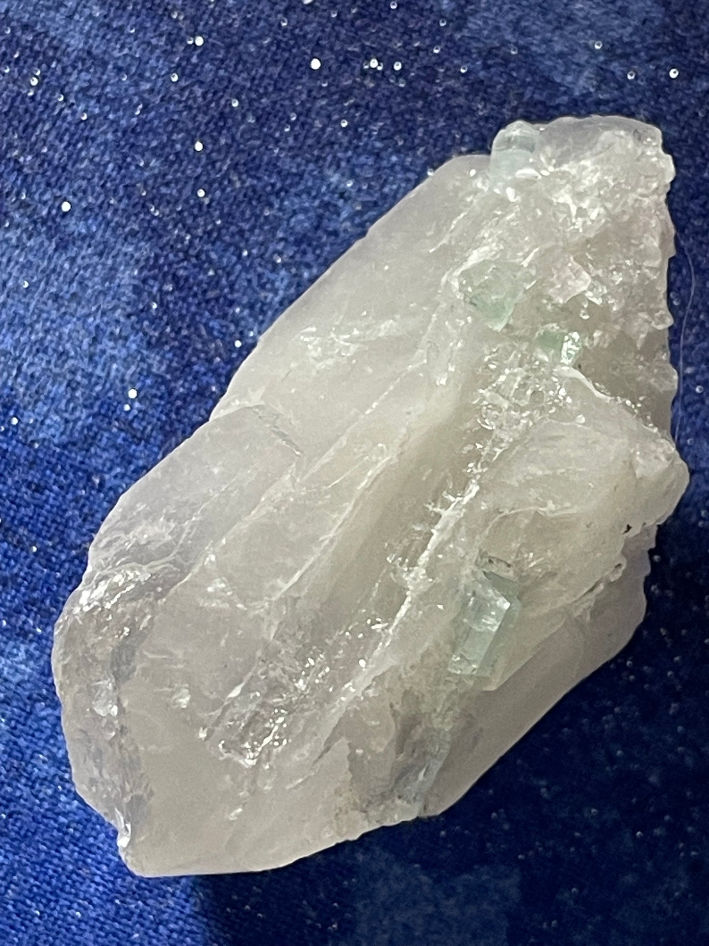 Quartz with Small, Blue Tourmaline Inclusions