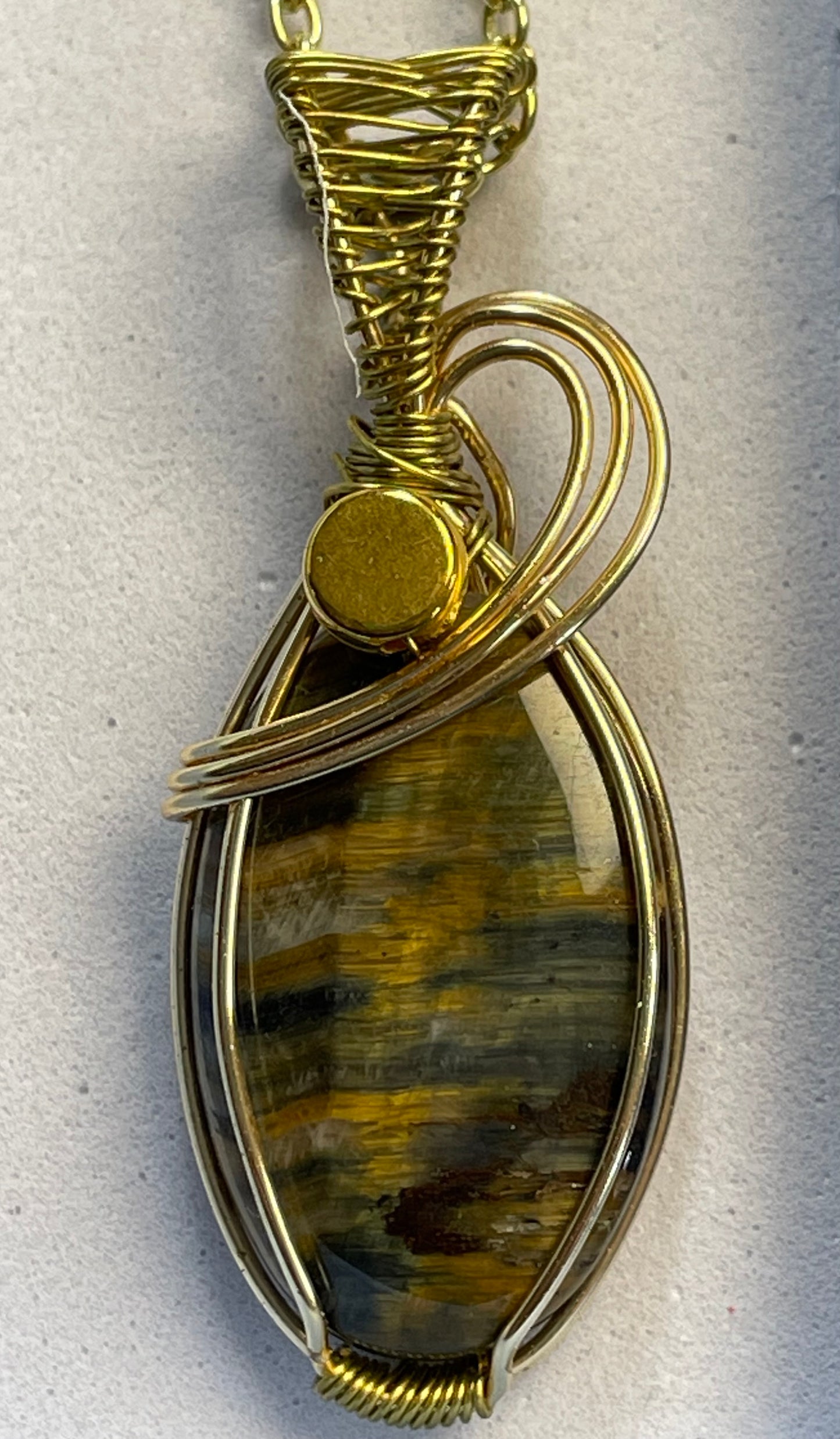 Blue & Gold Tiger’s Eye Necklace