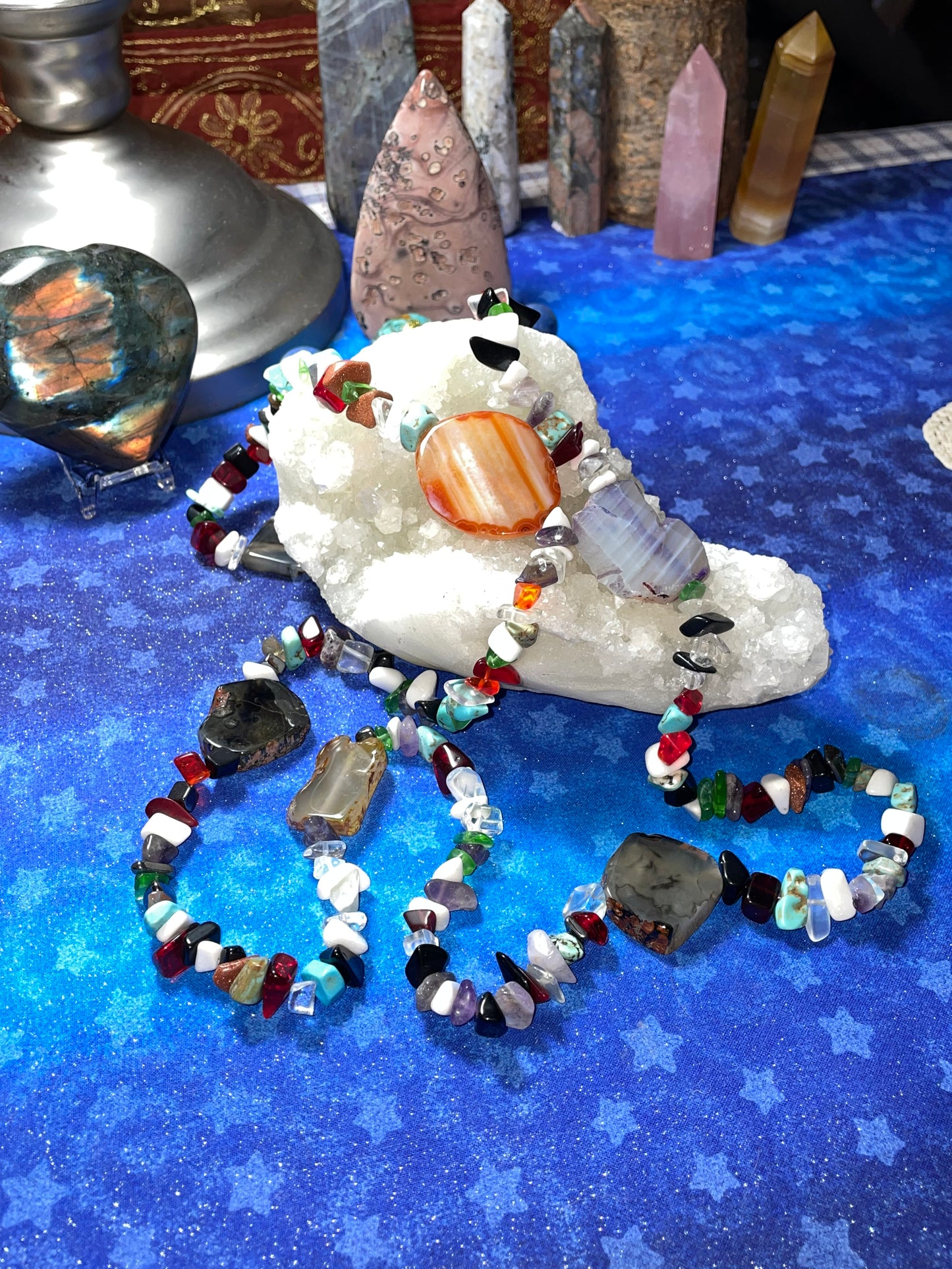 Agate & Multi Stone Necklace