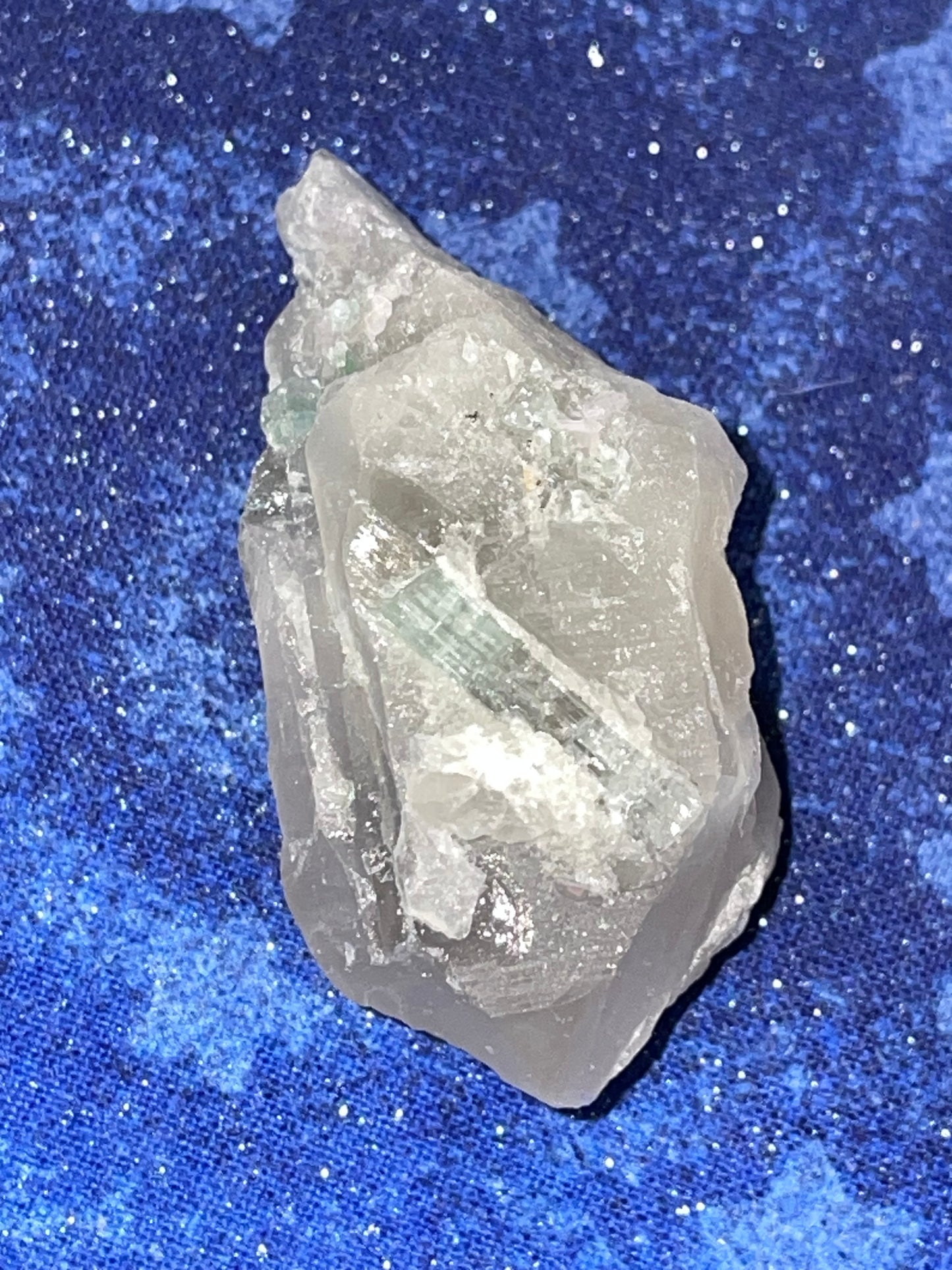 Quartz with Small, Blue Tourmaline Inclusions