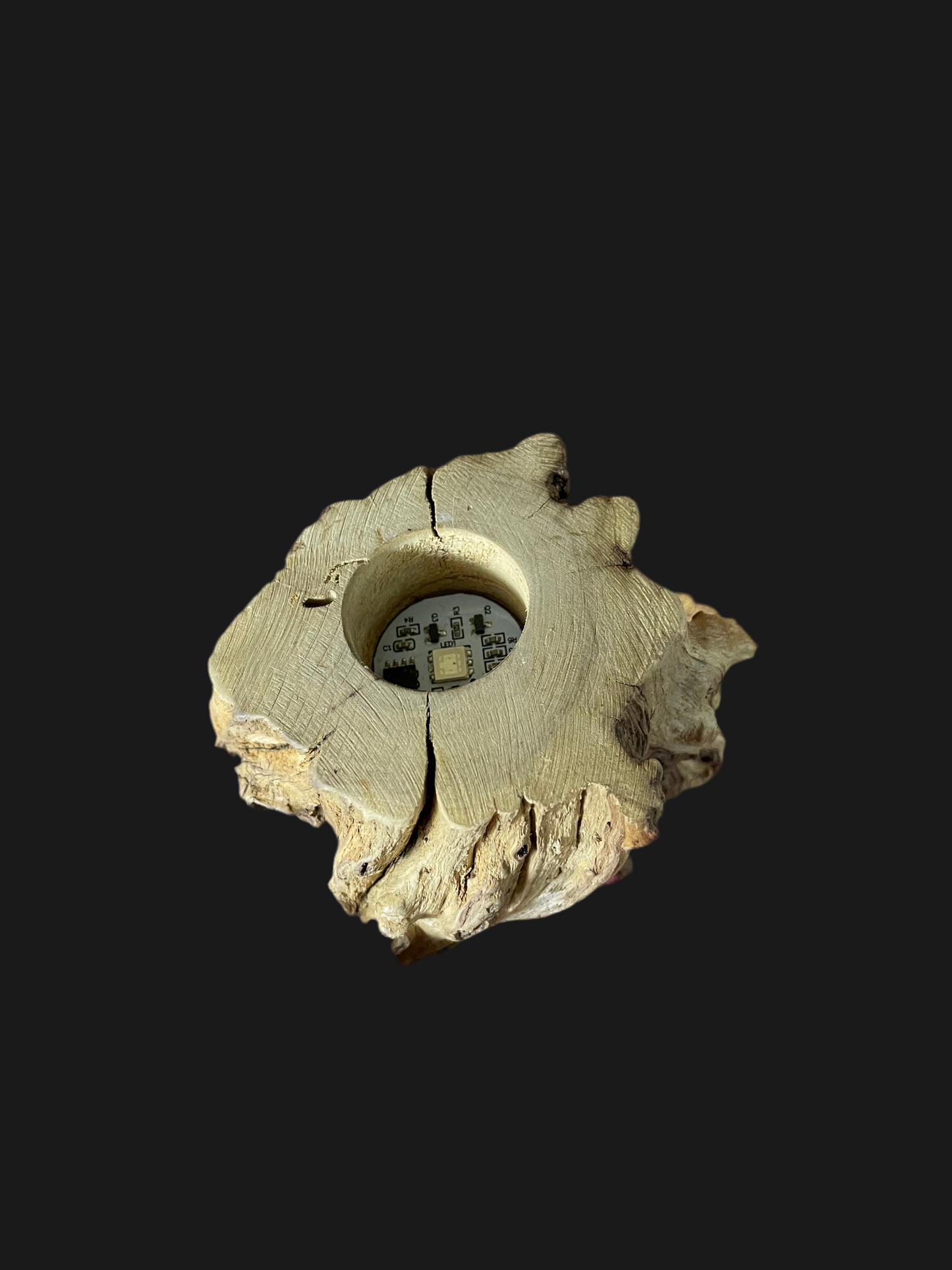 Driftwood Sphere Stand ~~Lighted~~