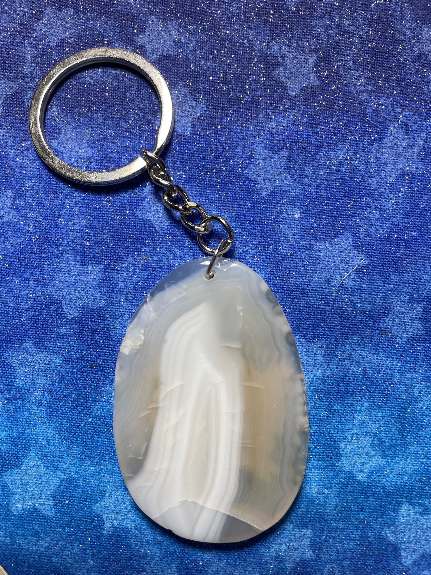 Charged Up Agate Keychain