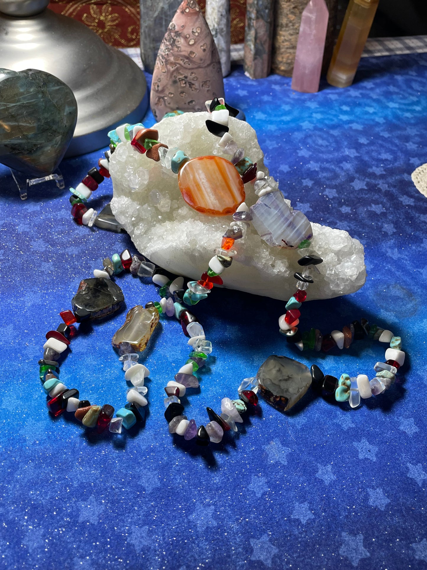 Agate & Multi Stone Necklace