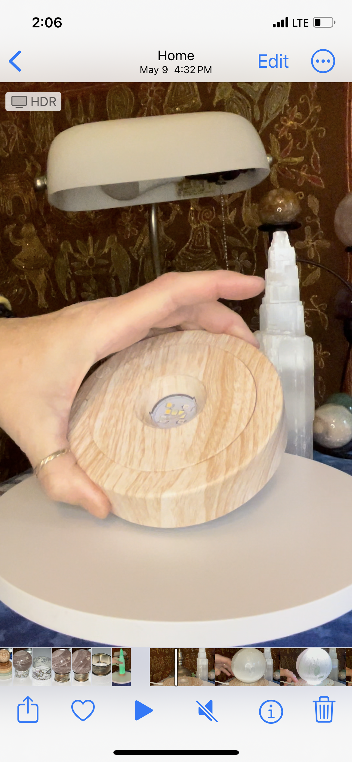 Rotating USB or Battery powered Lighted Sphere Stand