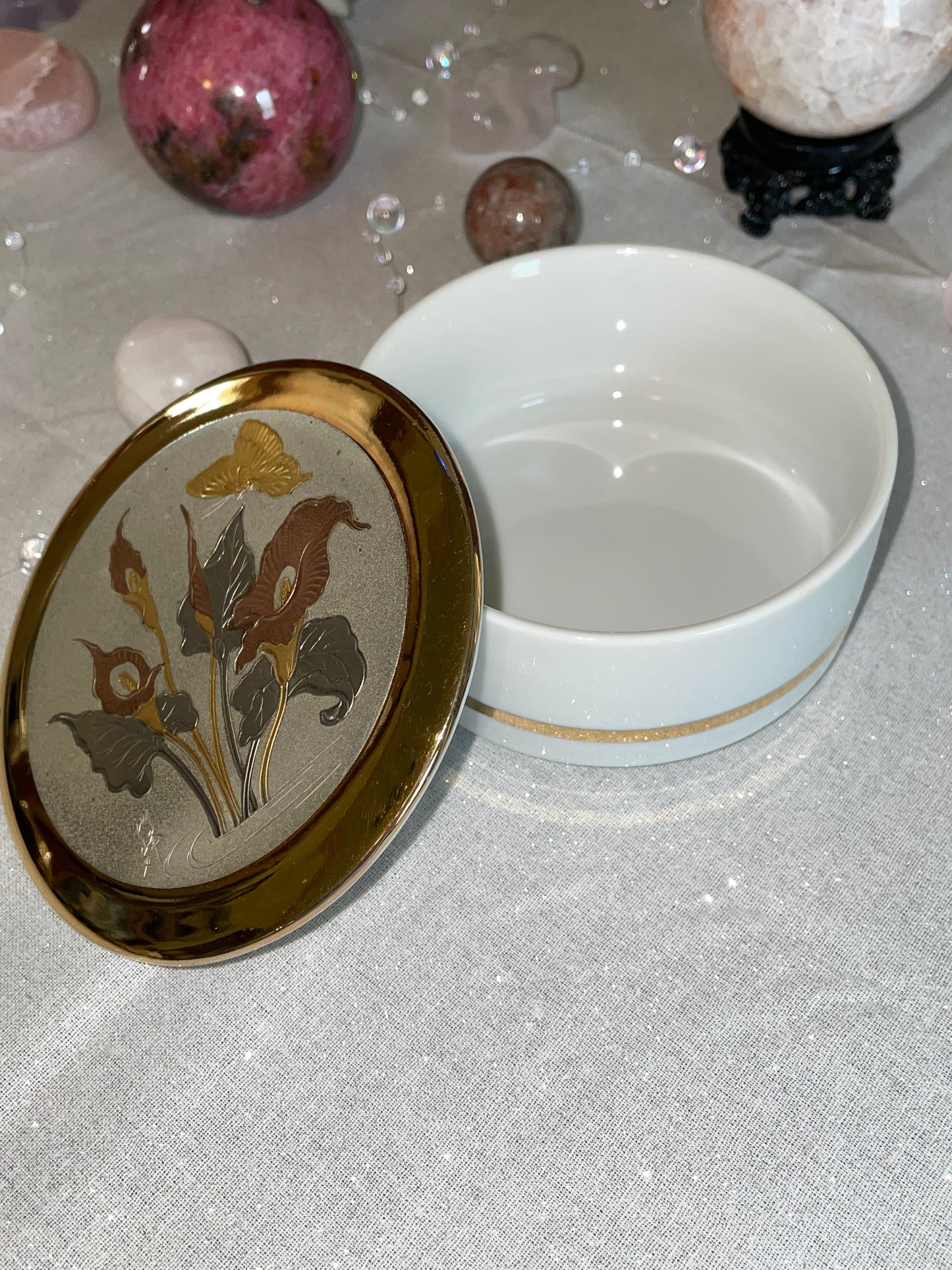 Chokin Porcelain Decorative Trinket Box