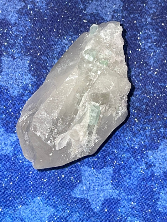 Quartz with Small, Blue Tourmaline Inclusions