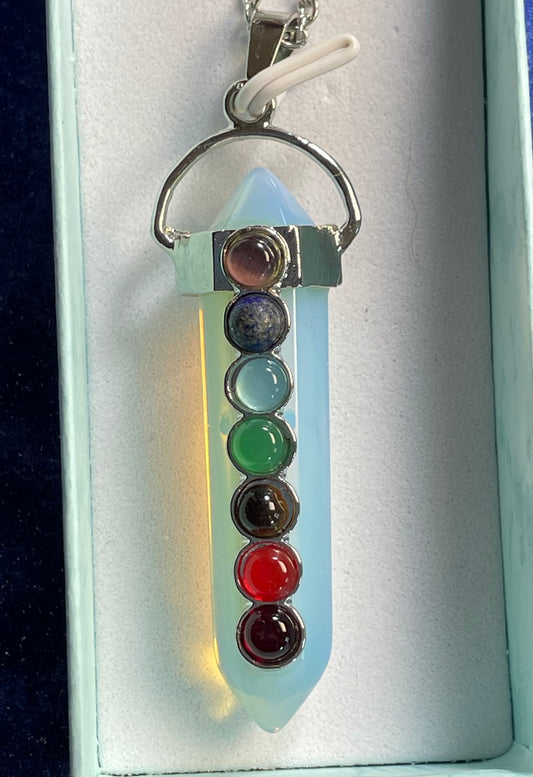 Opalite Point Chakra Necklace