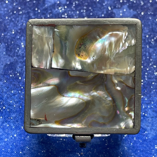 Vintage Abalone Inlaid Pillbox