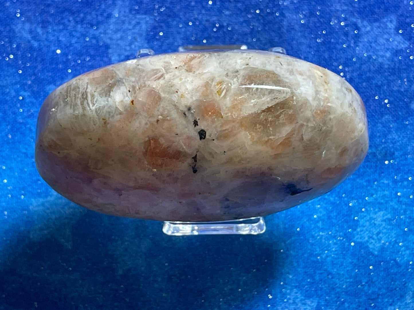 Sunstone & Smokey Quartz Palm Stone