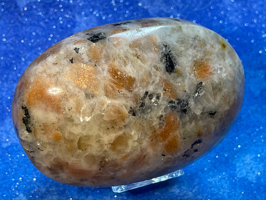 Sunstone & Smokey Quartz Palm Stone