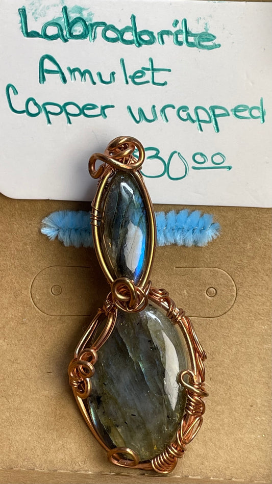 Labradorite Amulet **Wire Wrapped**