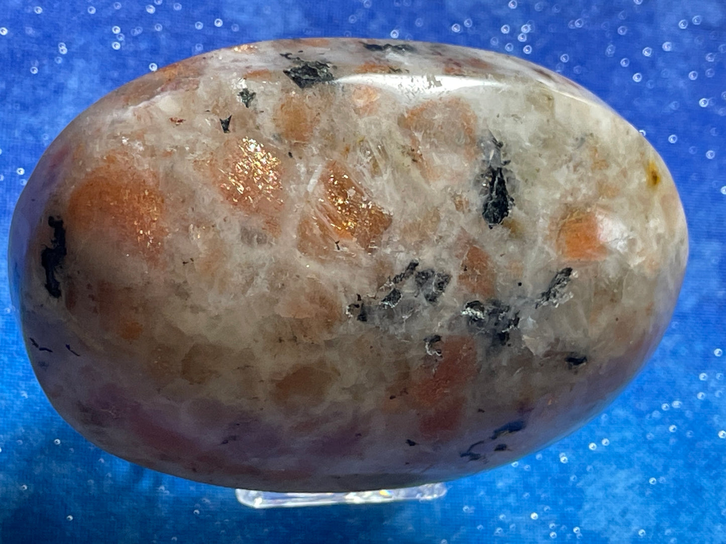 Sunstone & Smokey Quartz Palm Stone