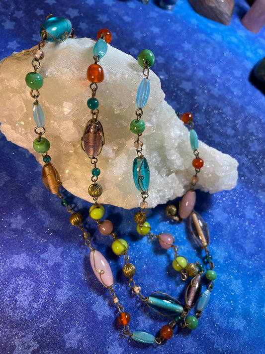 Vintage Copper & Bead Necklace