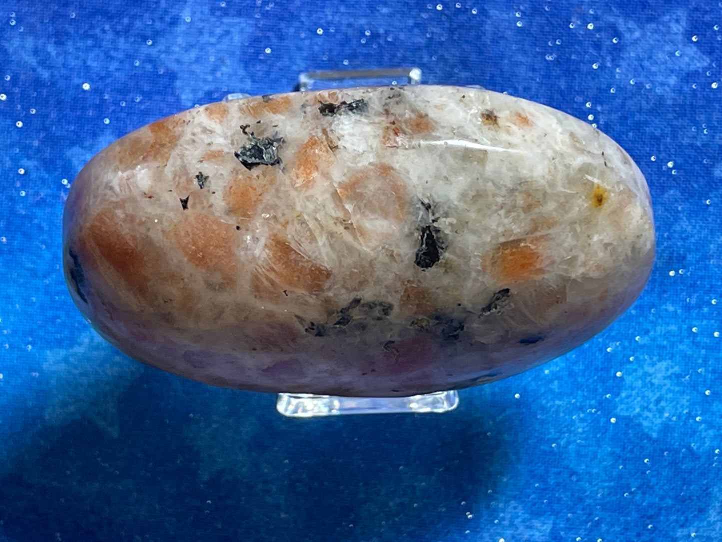 Sunstone & Smokey Quartz Palm Stone