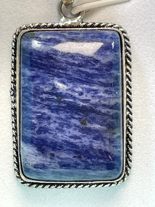 Sodalite .925 Sterling Silver Pendant