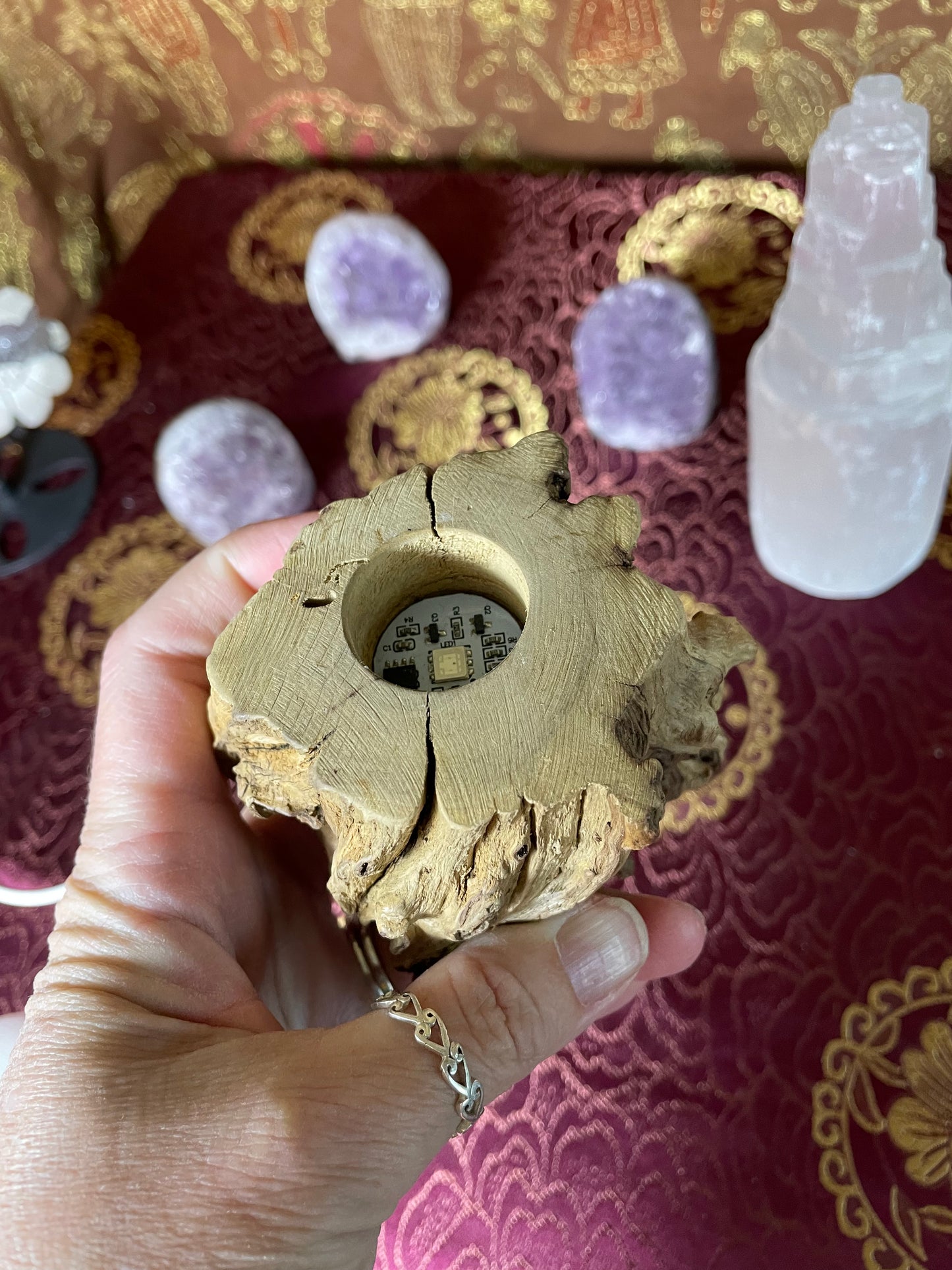 Driftwood Sphere Stand ~~Lighted~~