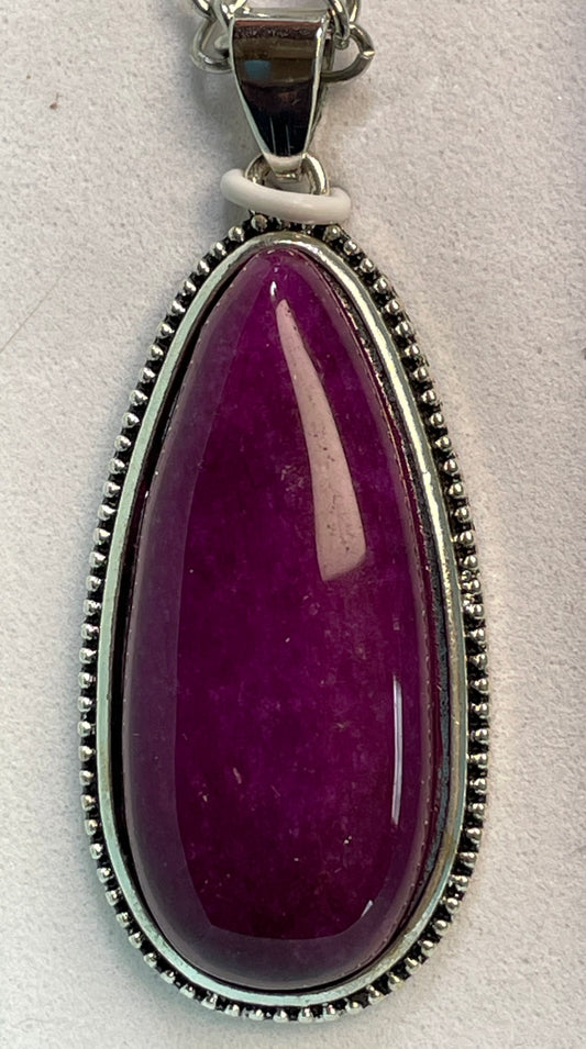 Purple Jasper & Iridescent Hematite Necklace