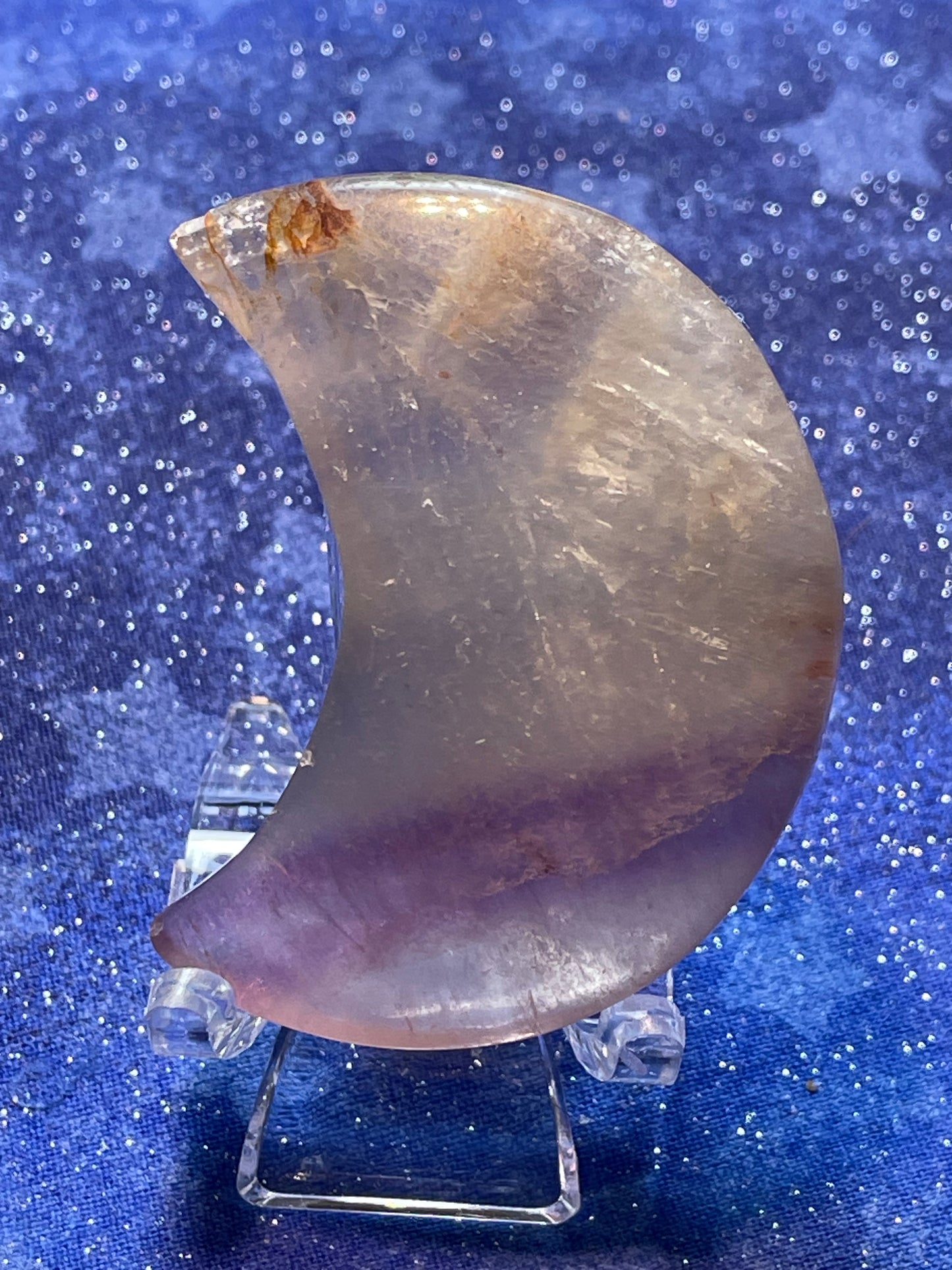 Rainbow Fluorite Crescent Moon