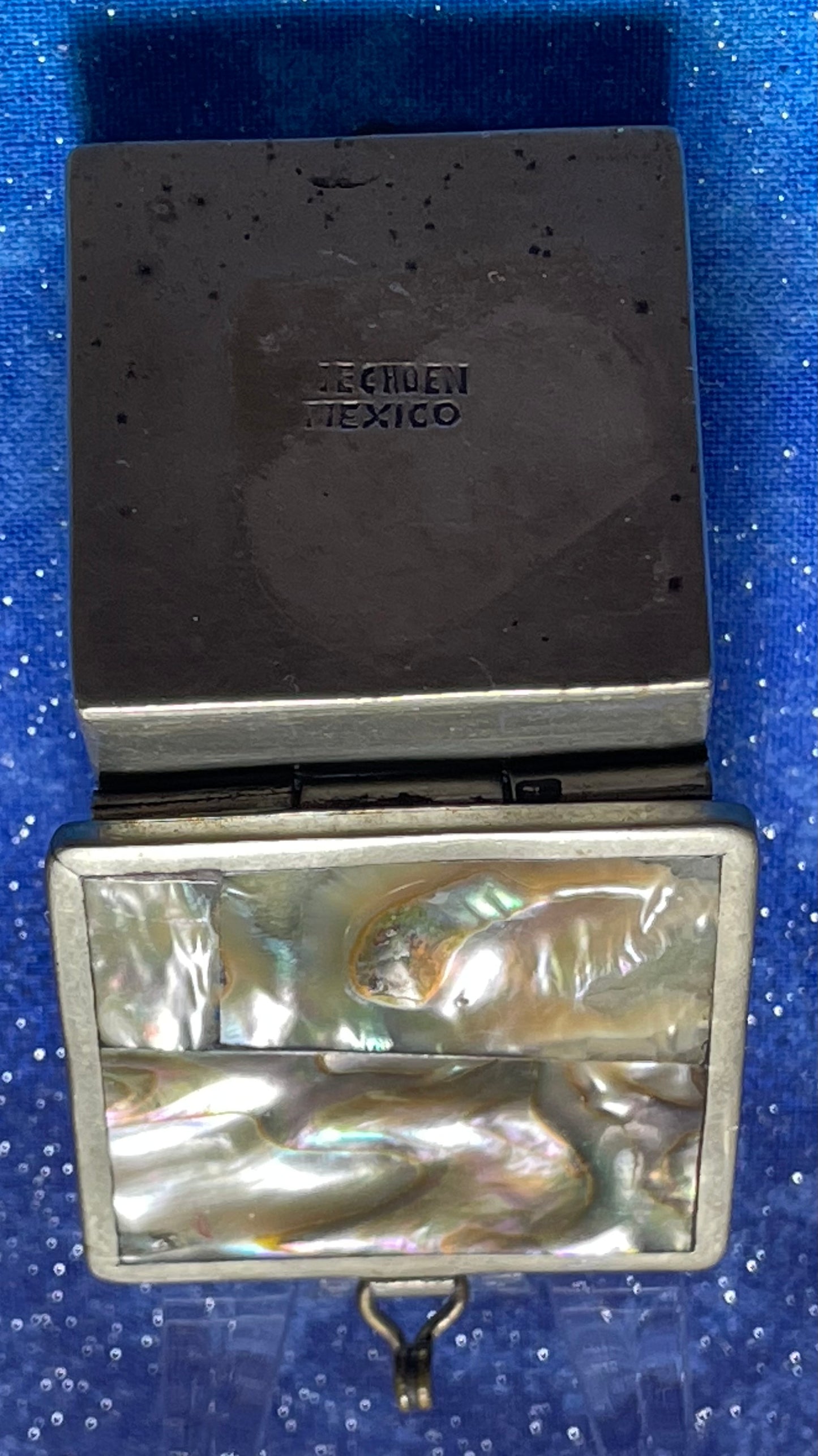 Vintage Abalone Inlaid Pillbox