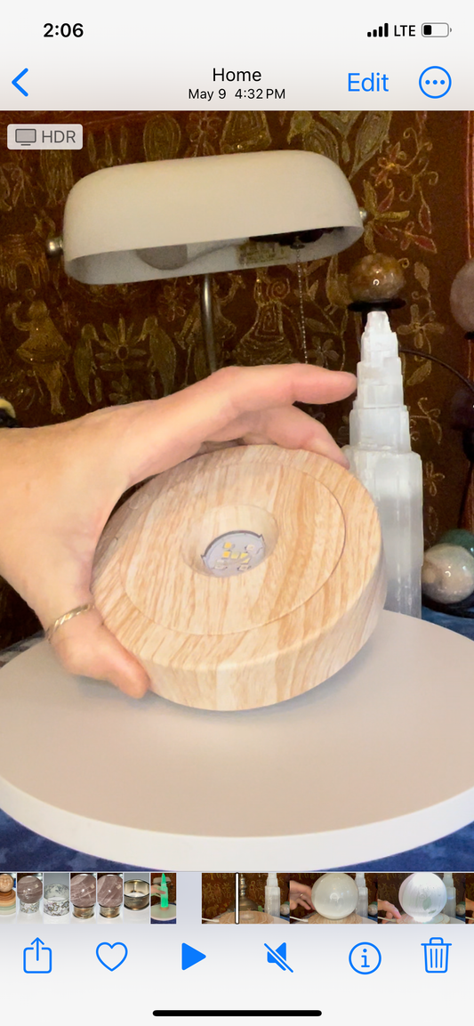 Rotating USB or Battery powered Lighted Sphere Stand